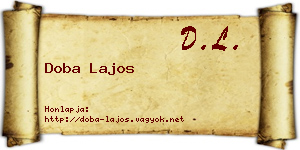 Doba Lajos névjegykártya